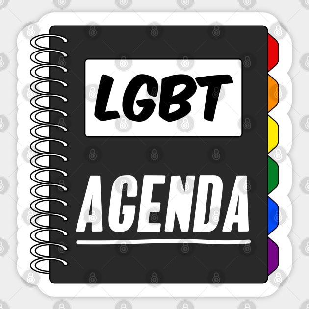 LGBT Agenda - LGBT Pride Sticker by Football from the Left